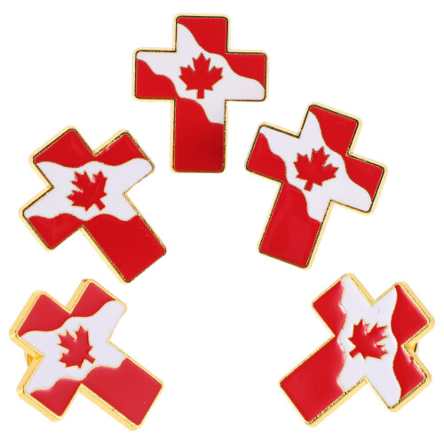 15Stk Anstecknadeln Metall Maple Leaf Nationales Accessoire