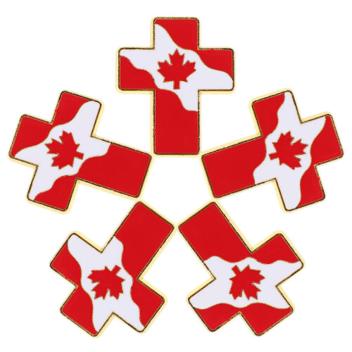 15Stk Anstecknadeln Metall Maple Leaf Nationales Accessoire 1
