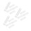 30Pcs White Refillable Paint Pens Fiber PP Material for Creative Art 5