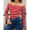 Off The Shoulder Tops for Women Red S 2
