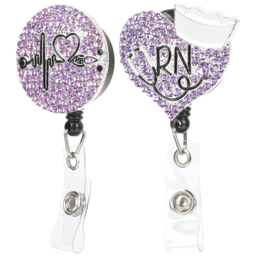8Stk Glitzernde Ausziehbare Badge Reels Kartenhalter
