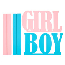 10Stk Kreative Holz Gender Reveal Party Deko Bunt