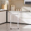4Pcs White Multi Tier Plastic Utility Cart with Wheels for Storage 4