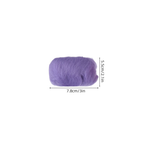 8Pièces Kit Complet Laine À Filer Pour Feutrage Main Violet Éclatant 1