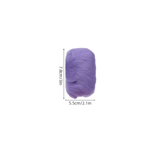 8Pièces Kit Complet Laine À Filer Pour Feutrage Main Violet Éclatant 2