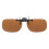 Unisex Dark Brown Rectangle Flip  Clip  Polarized Sunglasses 4