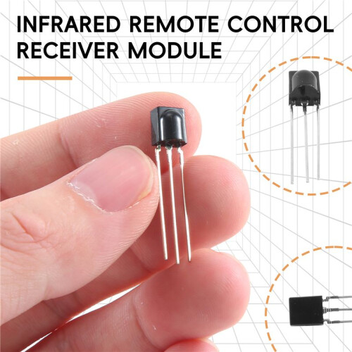 10 Pcs Reception Distance 15M Infrared VS838 IR Receiver Modules Black