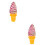 2Pièces Glace Factice Rose En PVC Accessoire Photo 8