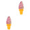 2Pièces Glace Factice Rose En PVC Accessoire Photo 5