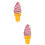 2Pièces Glace Factice Rose En PVC Accessoire Photo 9