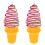 2Pièces Glace Factice Rose En PVC Accessoire Photo 4