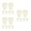 18Pièces Protections Réutilisables Natation Yoga Beige 4
