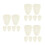 18Pièces Protections Réutilisables Natation Yoga Beige 5