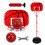 2Pièces Ensemble Basket Enfant Rouge Résistant Pliable Jeu 1