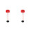 2Pièces Ensemble Basket Enfant Rouge Résistant Pliable Jeu 7