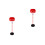 2Pièces Ensemble Basket Enfant Rouge Résistant Pliable Jeu 9