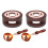 2Ensembles Réchaud Et Sceau Cire Bois Design Marron 1