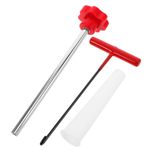 5Ensembles Outils Valve Pneu Rouge Alliage Durable Pour Auto
