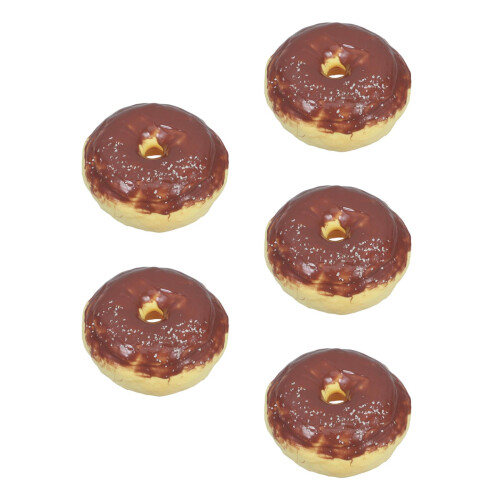5Pièces Donuts Factices PVC Multicolores Pour Décoration Maison 1