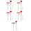 5Ensembles Outils Valve Pneu Rouge Alliage Durable Pour Auto 10