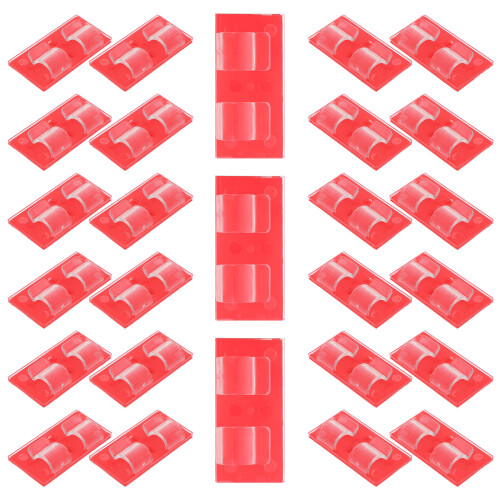 75Pièces Clips Câbles Adhésifs En Rouge Pastèque Pour Maison