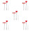 5Ensembles Outils Valve Pneu Rouge Alliage Durable Pour Auto 5
