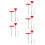 5Ensembles Outils Valve Pneu Rouge Alliage Durable Pour Auto 4