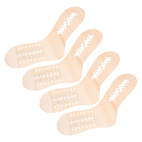 16Pièces Supports Bois Kaki Pour Tricot À Surface Lisse 1