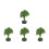 4Pièces Mini Figurines Arbres Pour Décoration Maison Miniature 5