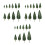54Pcs Green Mini Model Trees Plastic for Dollhouse and Crafts 6