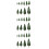 54Pcs Green Mini Model Trees Plastic for Dollhouse and Crafts 4