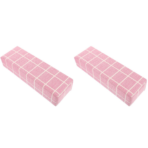 2Pcs Comfortable Pink Nail Art Hand Rest Pillow for Manicure 2