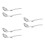 6Pcs Silver Stainless Steel Slotted Spoon Foldable Cooking Tool Set 6