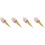 4Pcs Bright Golden Artificial Ice Cream Cone PVC Play Figurines 6