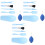 3Sets Blue Gardening Tools Set for Transplanting and Soil Aeration 3