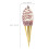 4Pcs Bright Golden Artificial Ice Cream Cone PVC Play Figurines 11