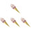 4Pcs Bright Golden Artificial Ice Cream Cone PVC Play Figurines 4