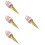 4Pcs Bright Golden Artificial Ice Cream Cone PVC Play Figurines 9