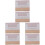 3Pcs Thickened Beige Blank Flash Cards Portable Paper Note Cards 3