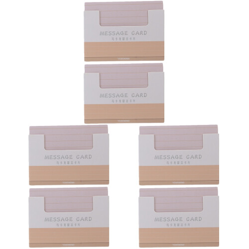 3Pcs Thickened Beige Blank Flash Cards Portable Paper Note Cards 2