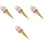 4Pcs Bright Golden Artificial Ice Cream Cone PVC Play Figurines 5