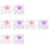 8Pcs Assorted Color Plastic Crown Decals Indoor DIY Wall Room Ornament 6
