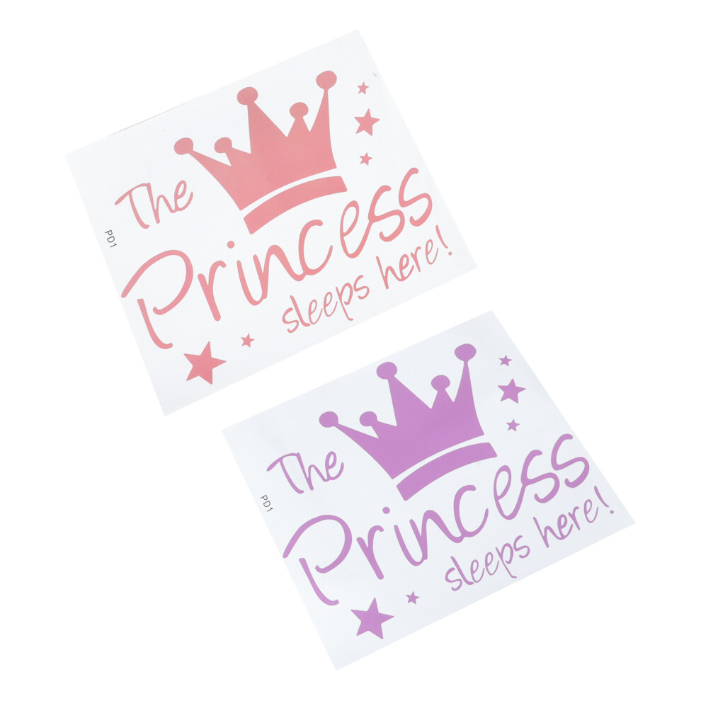 8Pcs Assorted Color Plastic Crown Decals Indoor Diy Wall Room Ornament Artibetter