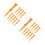 20Pcs Golf Tees Orange Plastic Wheel Shape for Accurate Golf Practice 4