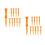 20Pcs Golf Tees Orange Plastic Wheel Shape for Accurate Golf Practice 7