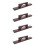 4St Shuffleboard Accessoires Borstel Hout/polyester, Donkerrood 8