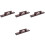 4St Shuffleboard Accessoires Borstel Hout/polyester, Donkerrood 5