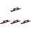 4St Shuffleboard Accessoires Borstel Hout/polyester, Donkerrood 4