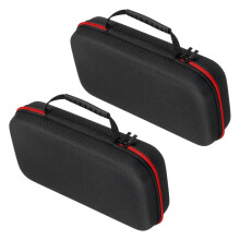 2Pièces Étui Microphone Eva Rigide Noir Portable