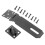 2Sets Compact Black Hasp Lock Wear-Resistant Cabinet Window Lock 9